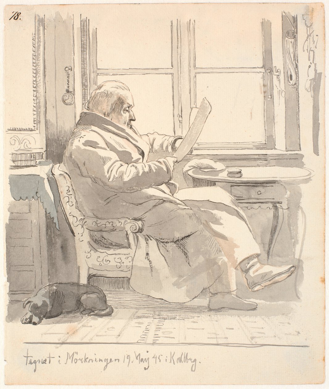 Portrait du grand-père de J. Th. Lundbye, conseiller de justice et percepteur E. Bonnevie - Johan Thomas Lundbye