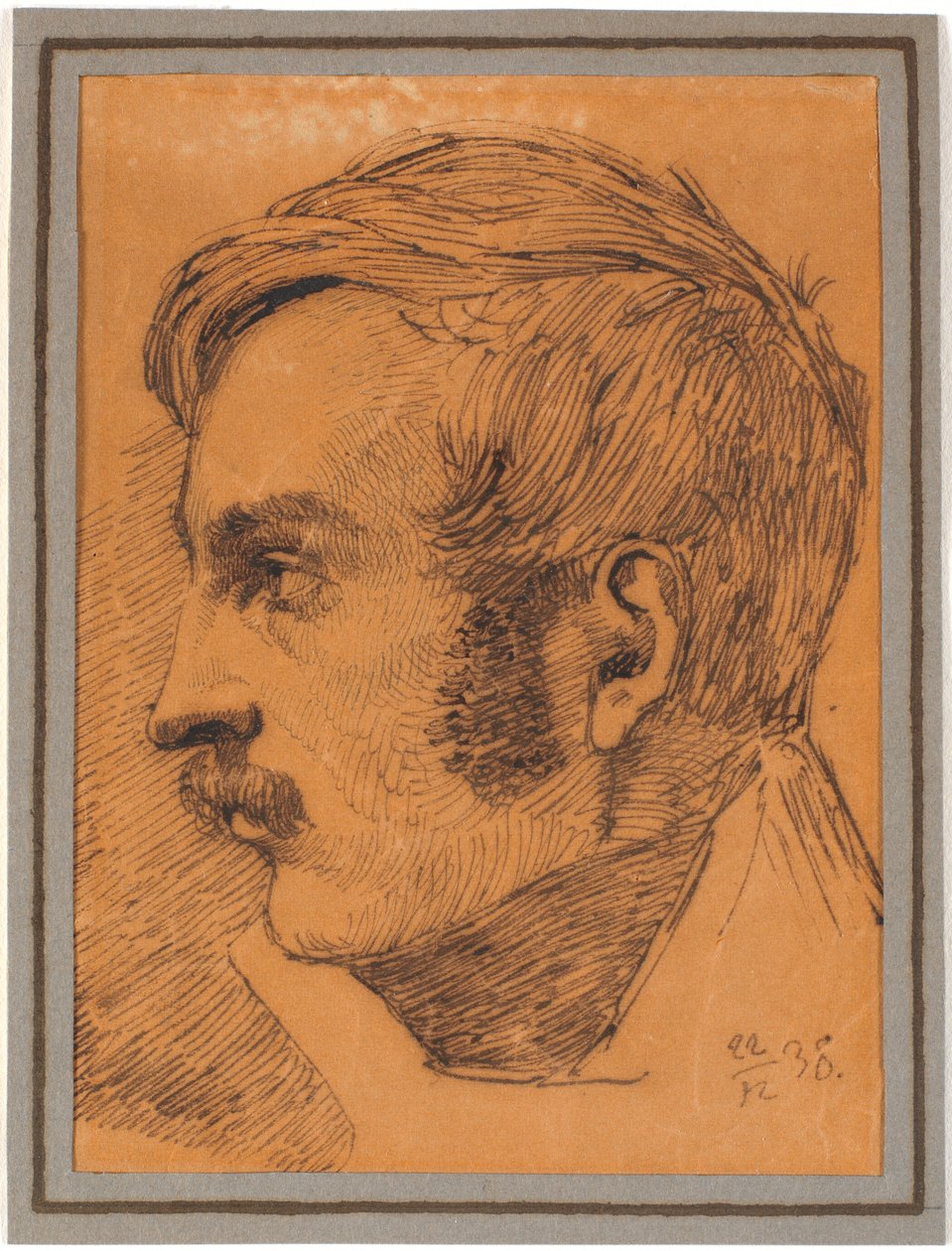 Portrait de profil du frère de l