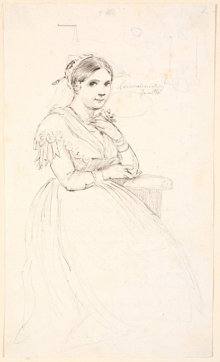 Une Italienne assise - Johan Thomas Lundbye