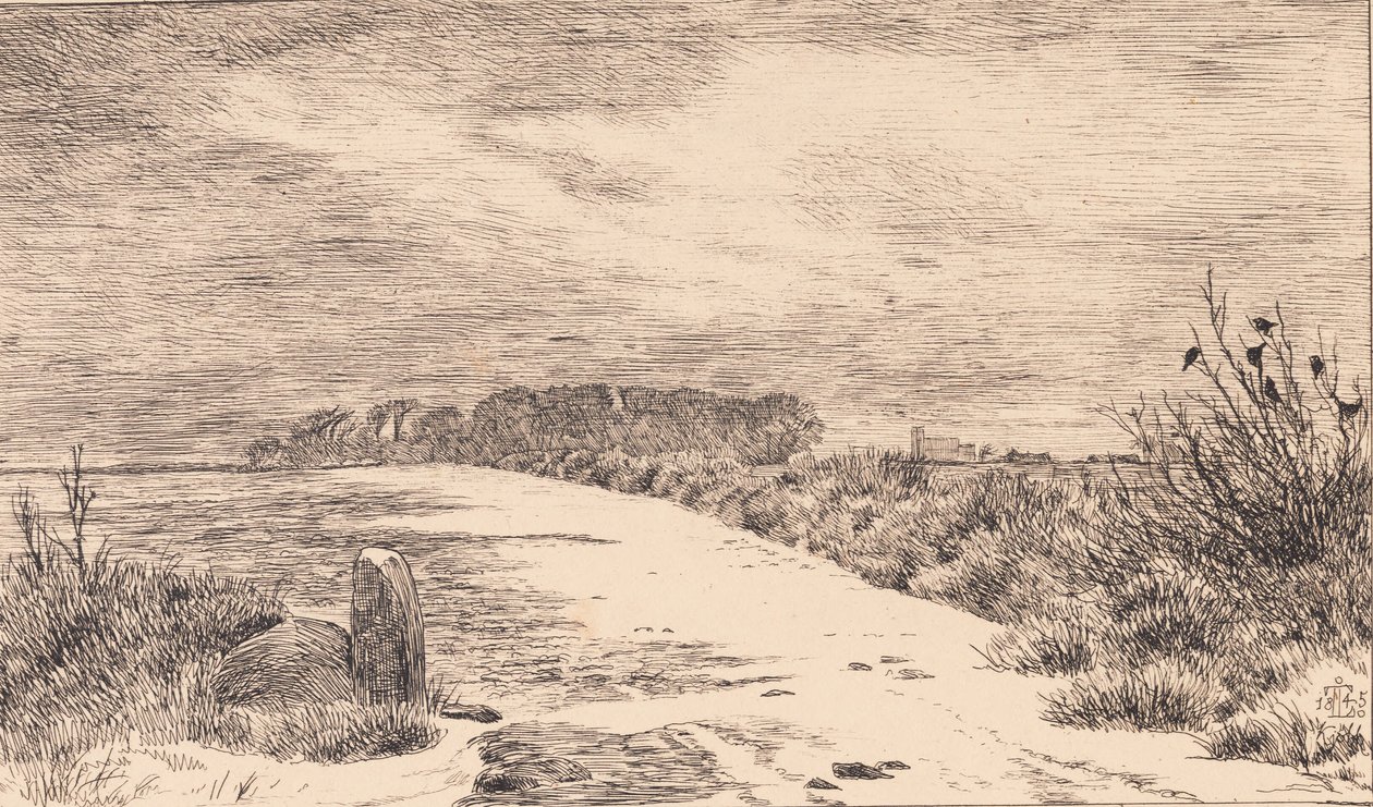 À Himlingøje, paysage d