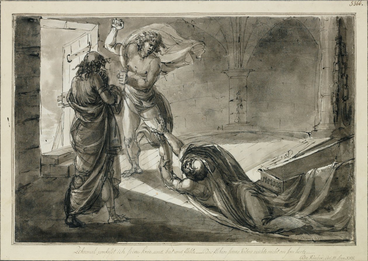 Les Brigands, Acte III, scène XVII - Johan Tobias Sergel