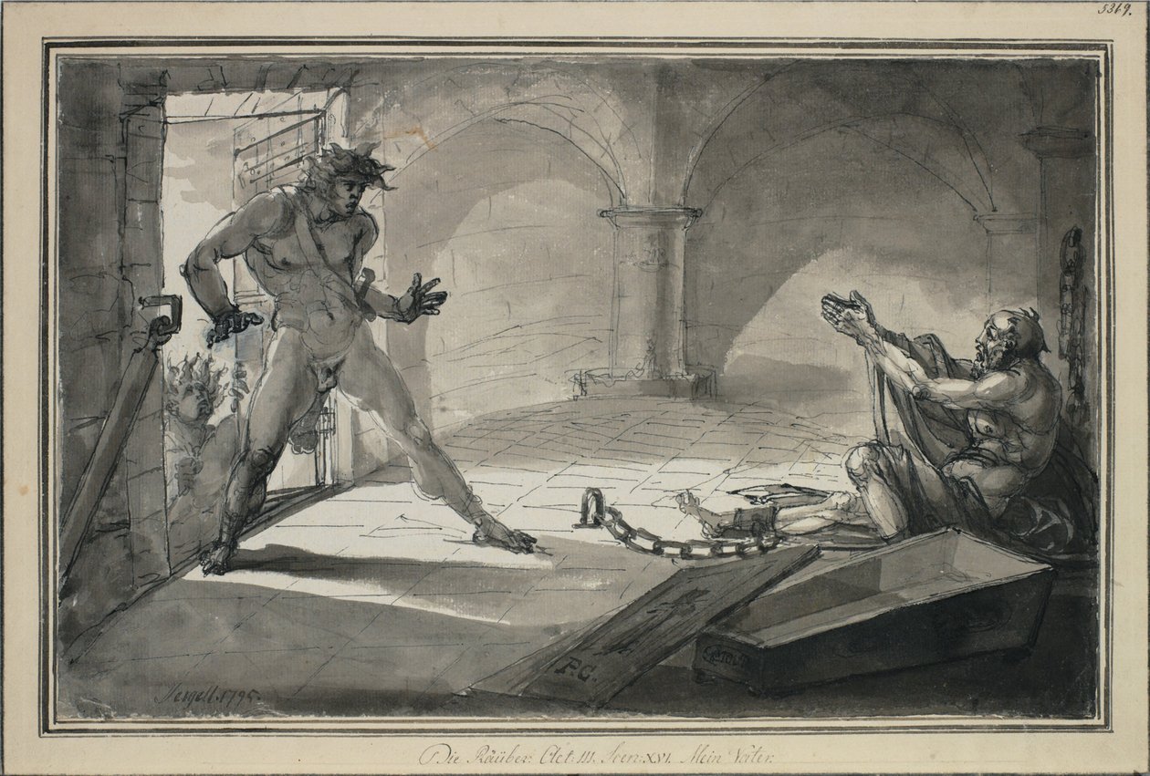 Les Brigands, acte III, scène XVI. Mon père - Johan Tobias Sergel