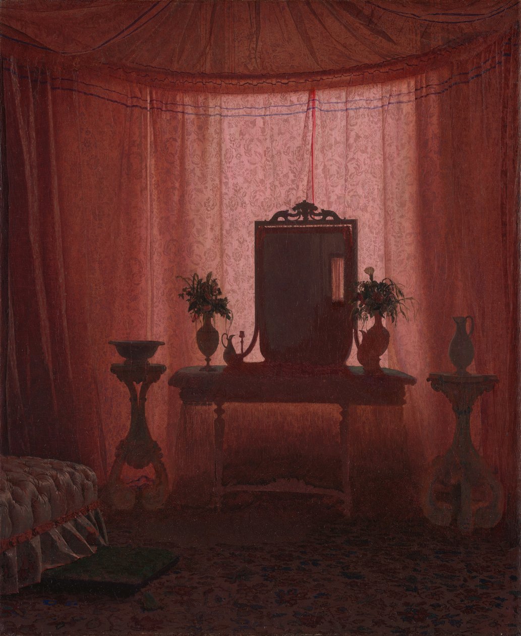 Une chambre à coucher dans le palais de Bernstorff près de Copenhague, ca. 1845 - Johan Vilhelm Gertner