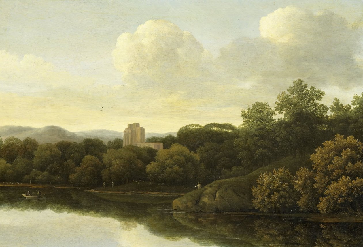 Paysage boisé avec rivière - Johan de Lagoor (attributed to)