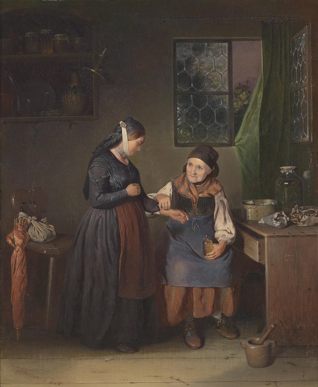 Chez la guérisseuse - Johann Baptist Wengler