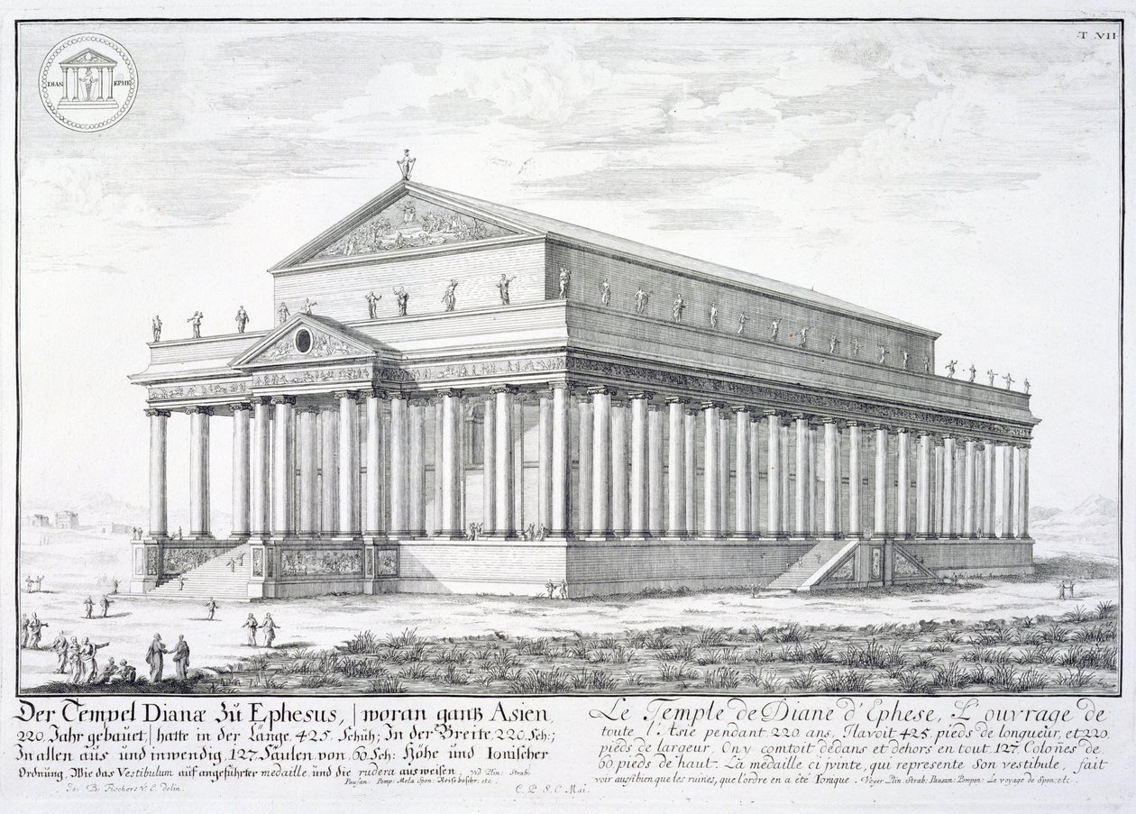 Le Temple de Diane à Éphèse, Turquie, tiré de 