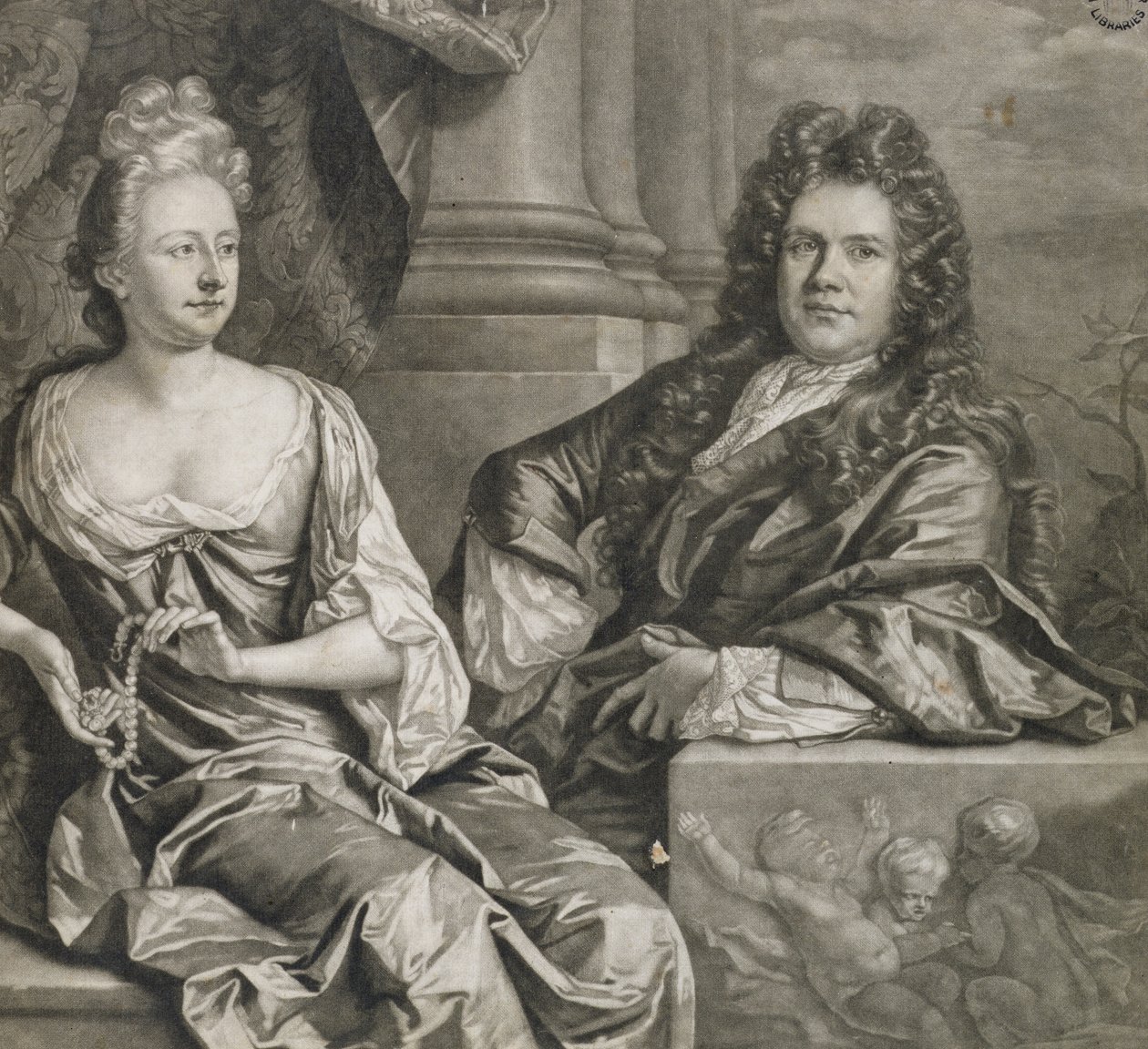 M. et Mme Gibbons, gravé par John Smith - Johann Closterman