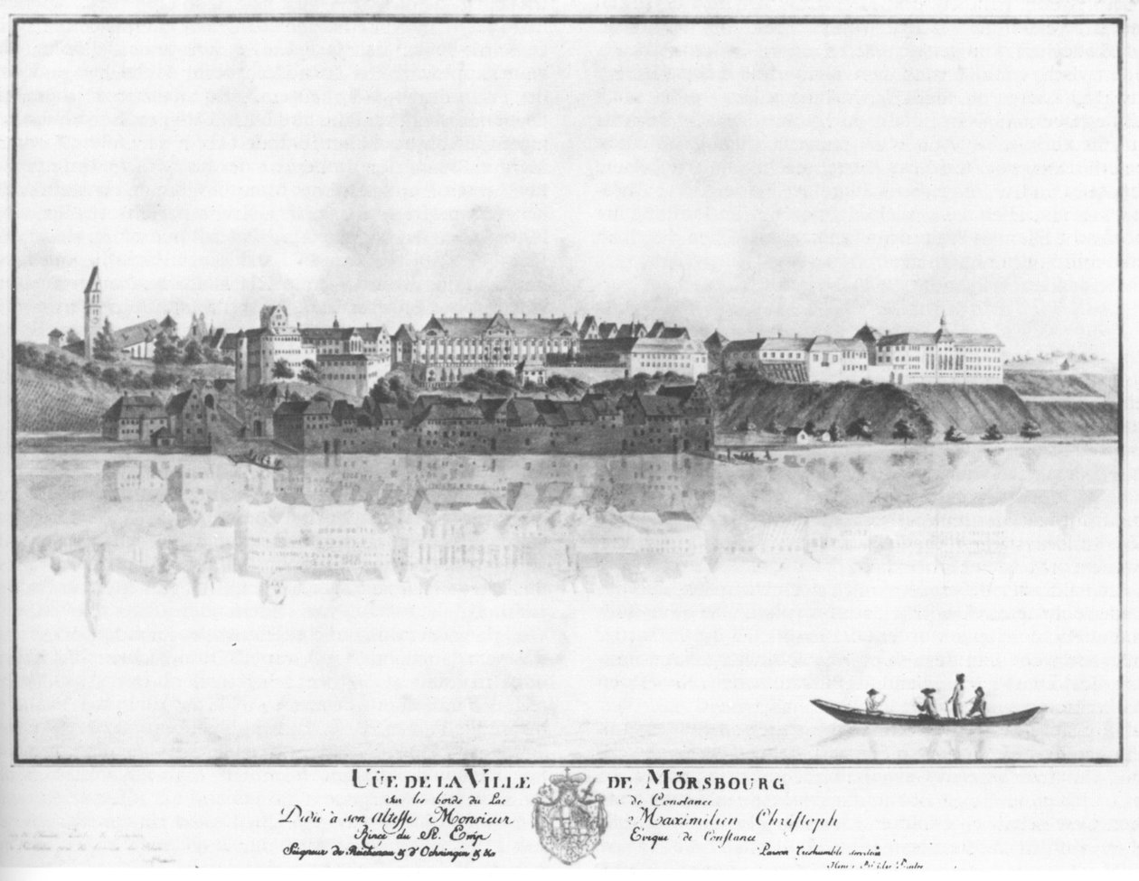 Vue de la ville de Meersburg depuis le lac - Johann Heinrich Bleuler