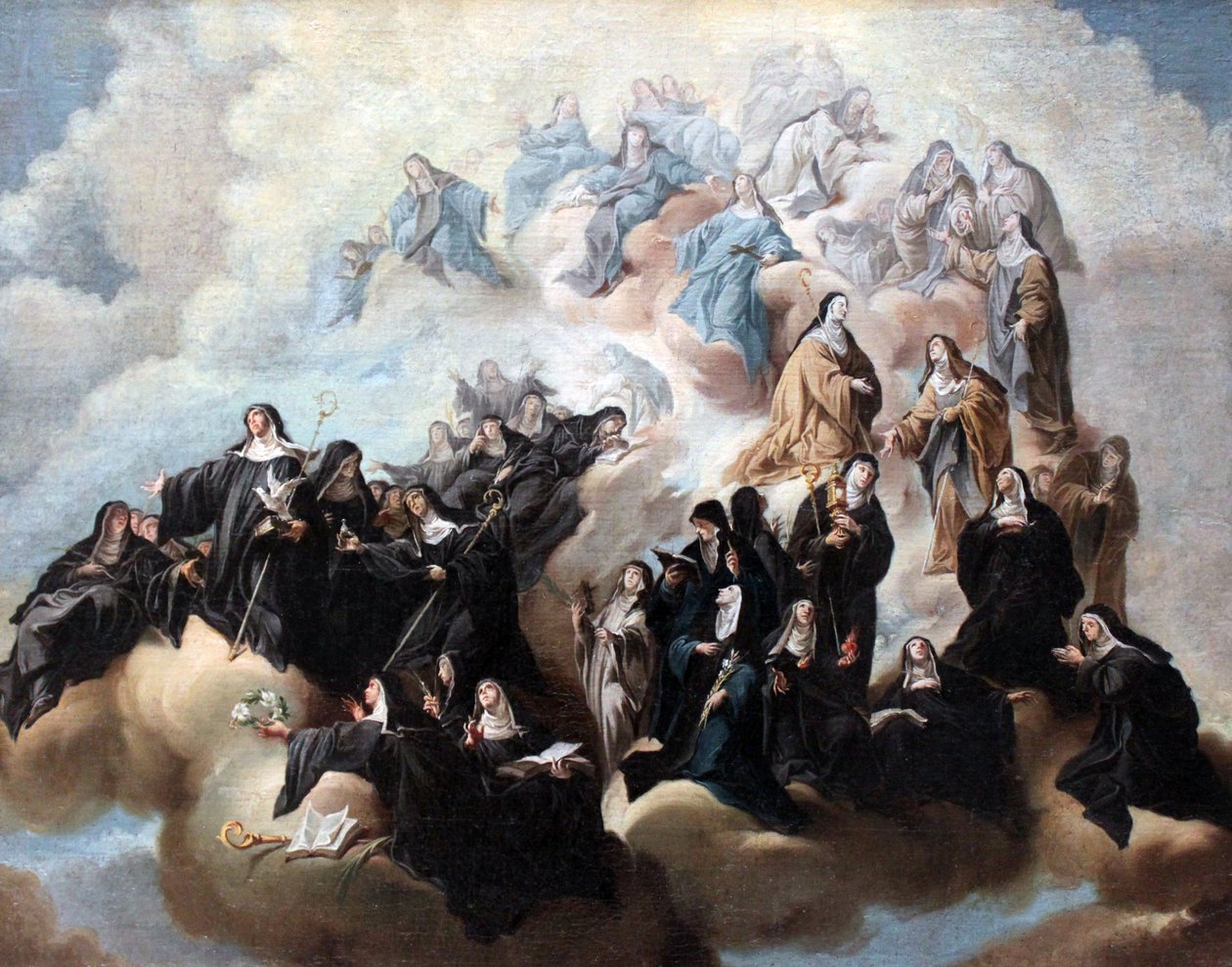 Sainte Scholastique avec des nonnes de l