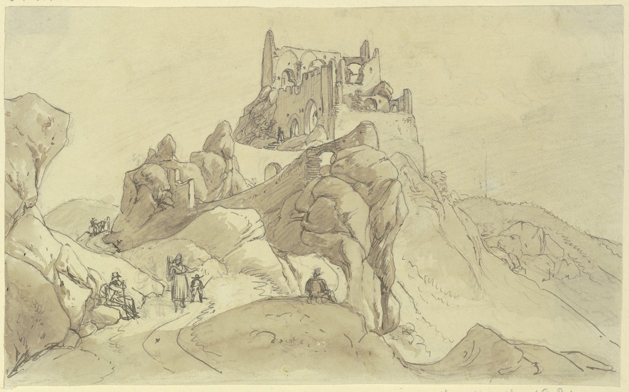 Ruine de château - Johann Adam Klein