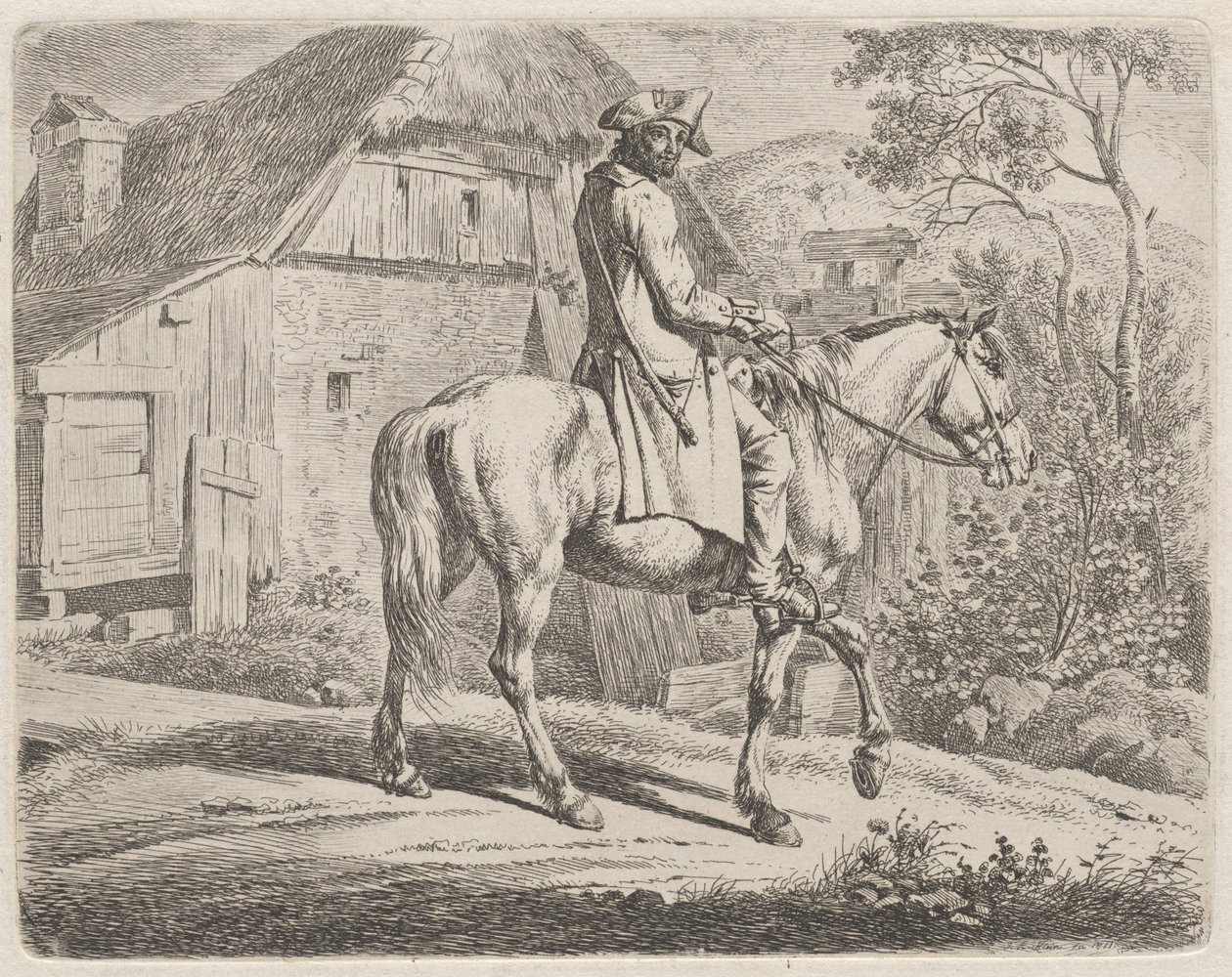 Marchand de bétail à cheval - Johann Adam Klein