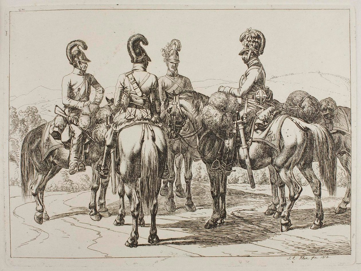 Dragons à cheval - Johann Adam Klein