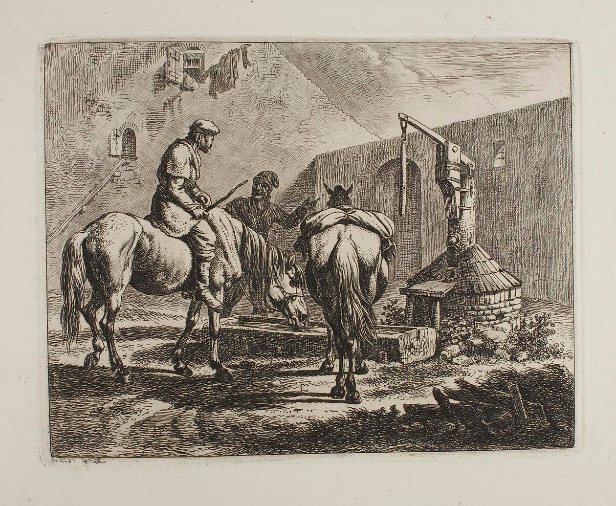 Des chevaux près d