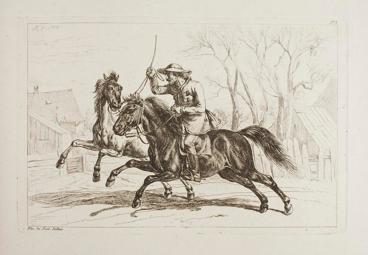 Hongrois à cheval - Johann Adam Klein