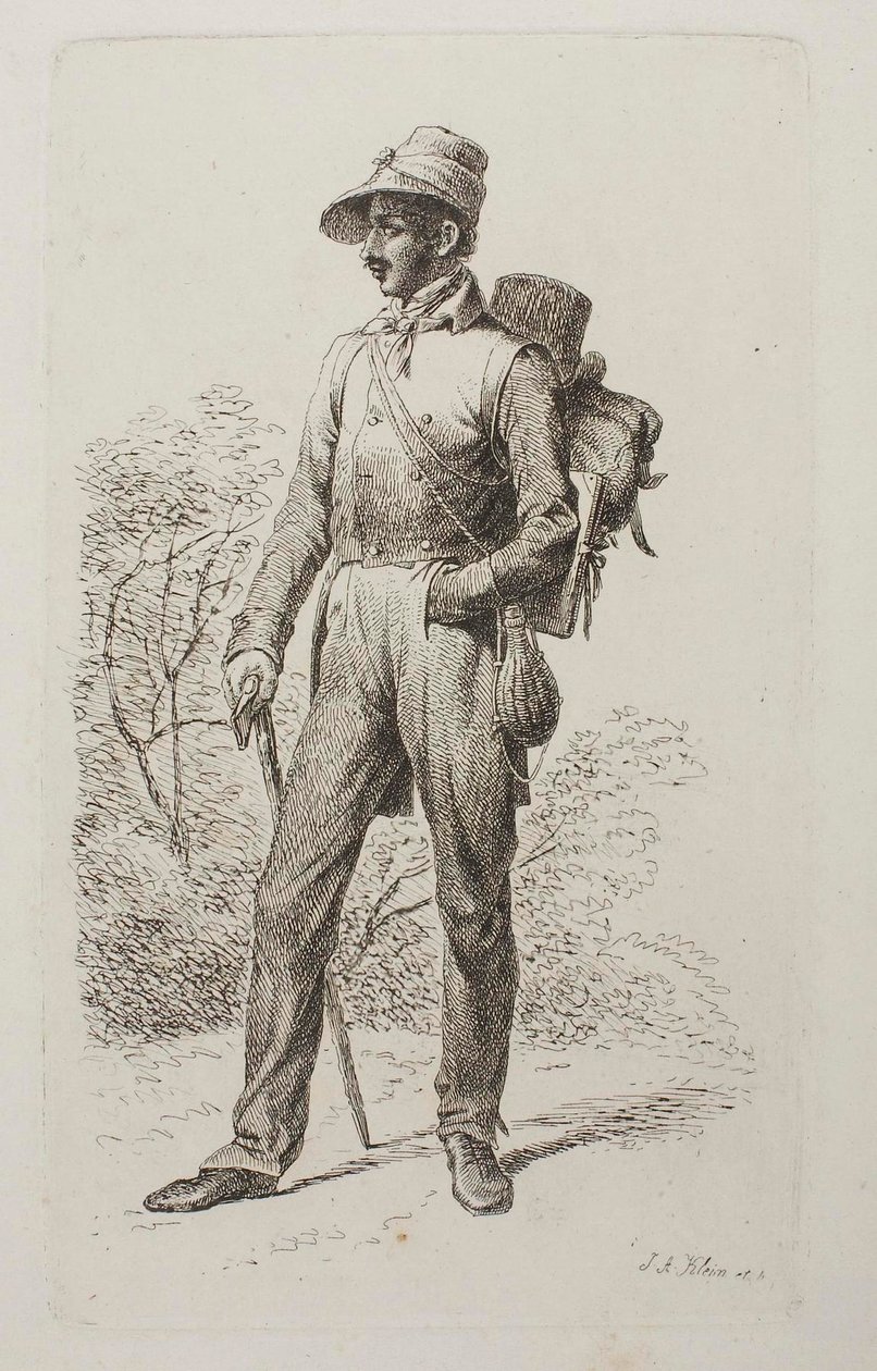 Johann Jacob Kirchner en randonnée - Johann Adam Klein
