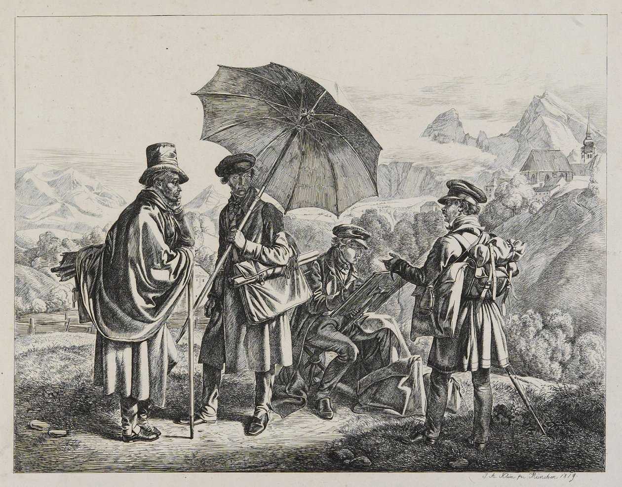 Les peintres en voyage - Johann Adam Klein
