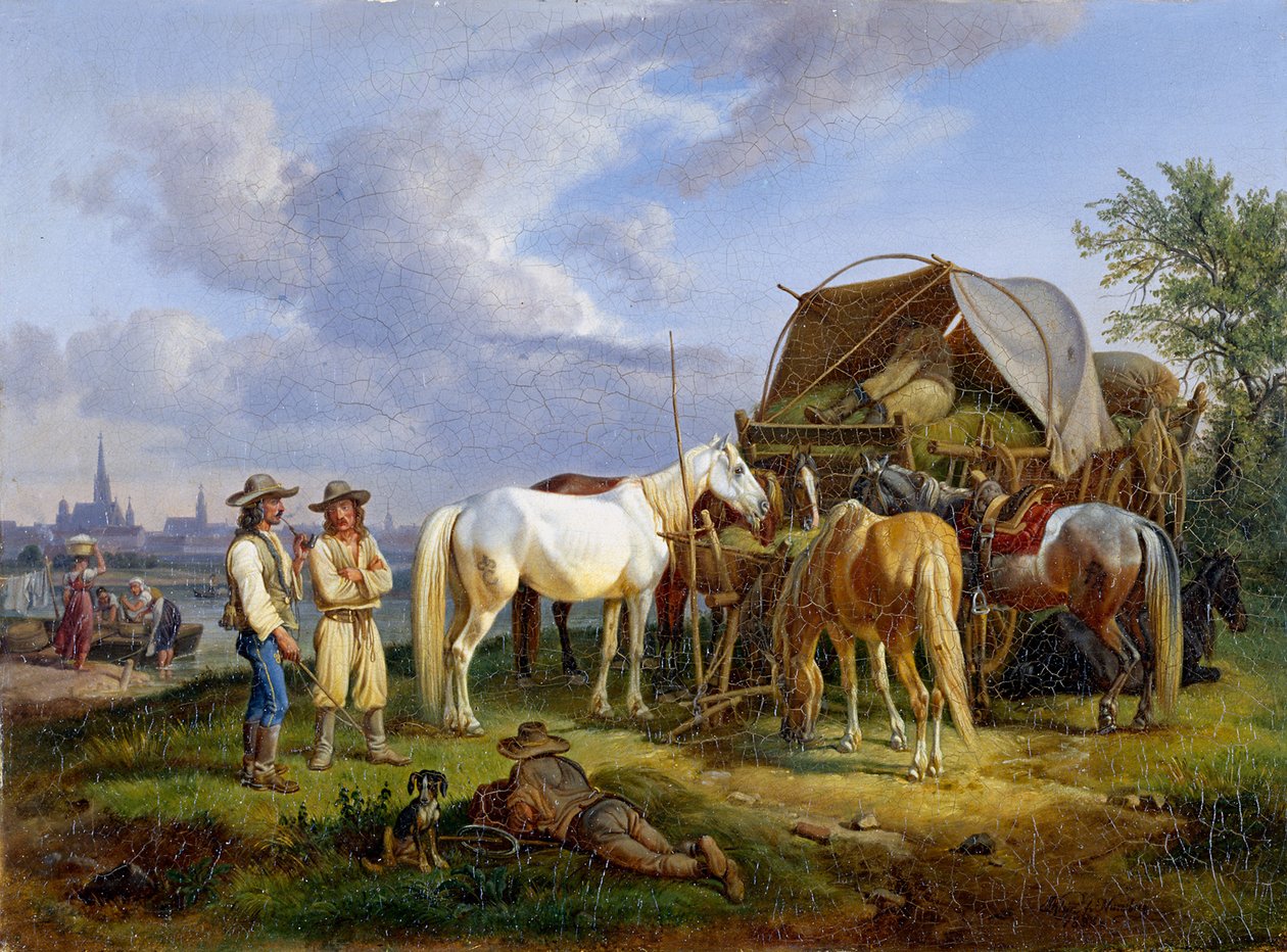Charretiers hongrois - Johann Adam Klein