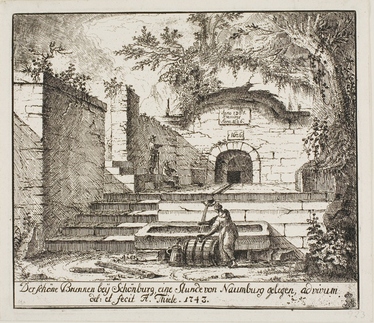 La Belle Fontaine près de Schönburg - Johann Alexander Thiele