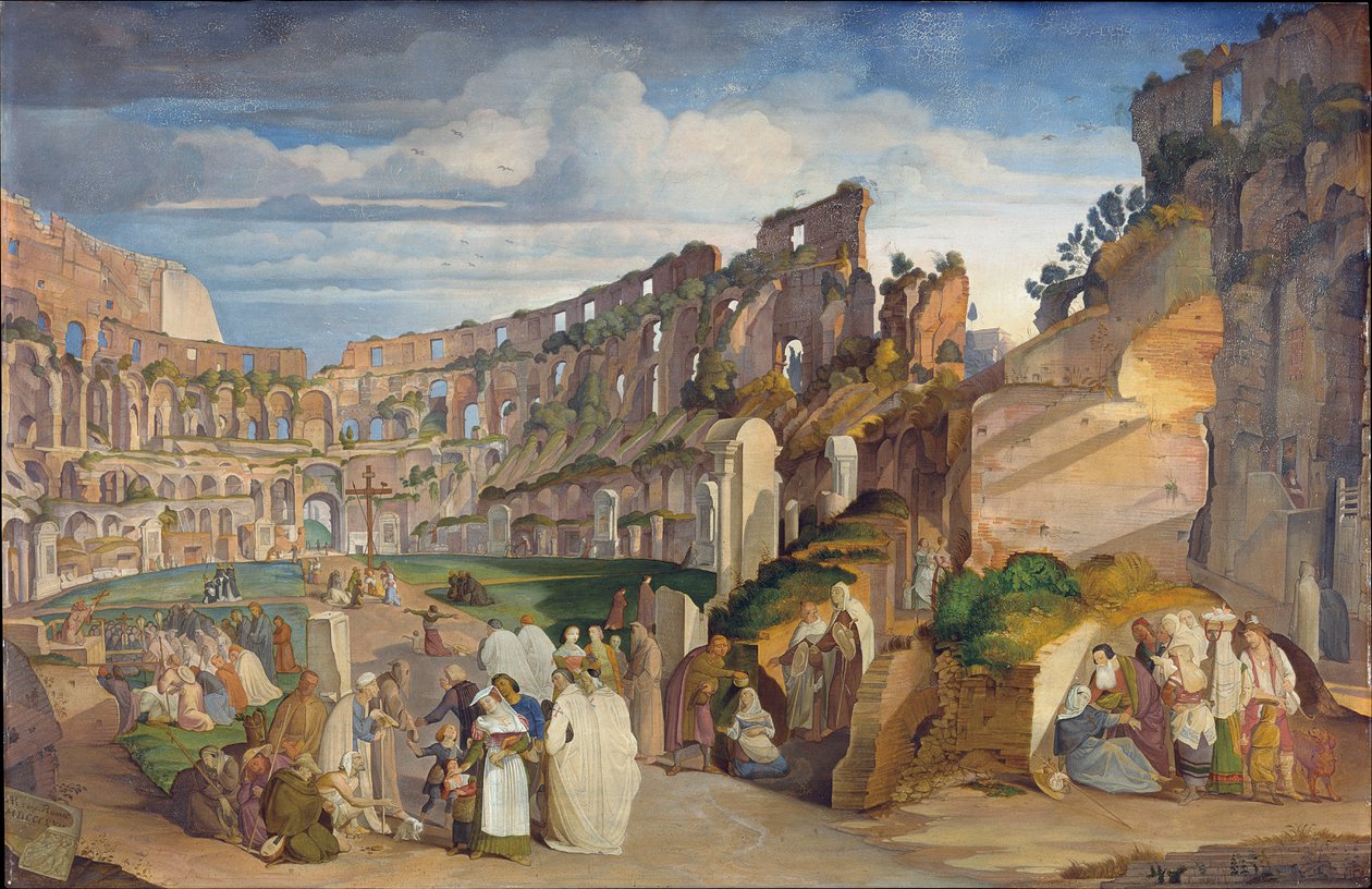 Sermon capucin au Colisée de Rome - Johann Anton Ramboux