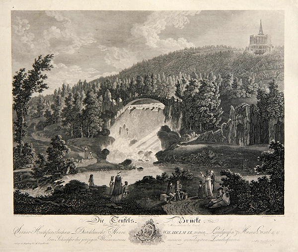 Pont du Diable, gravé par J. Schroeder - Johann August (after) Nahl