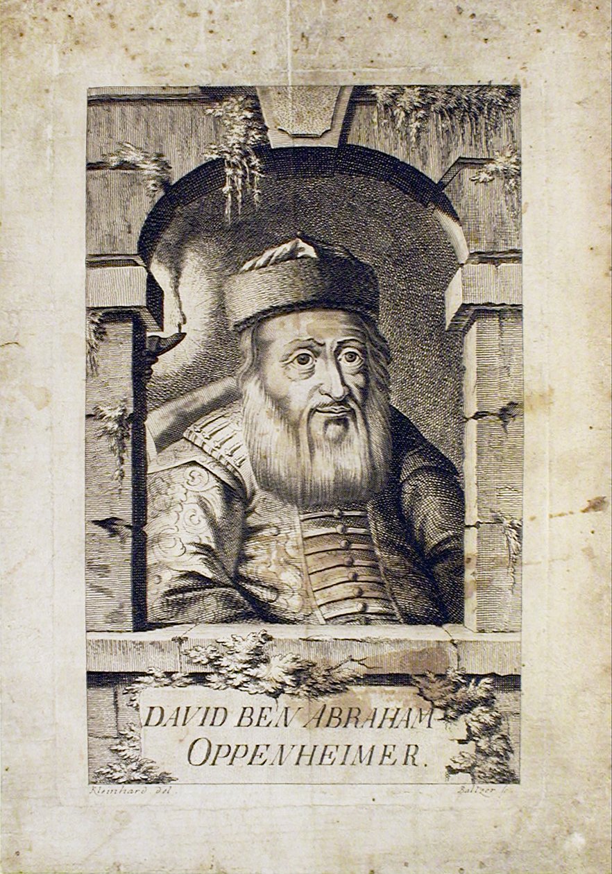 Portrait de David Oppenheim 1664-1736, grand rabbin de Prague - Johann Balzer
