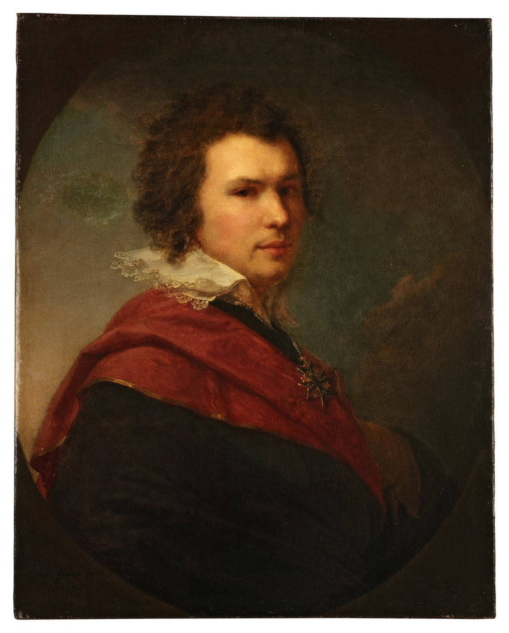 Portrait du poète russe Apollon Maikov - Johann Baptist II Lampi