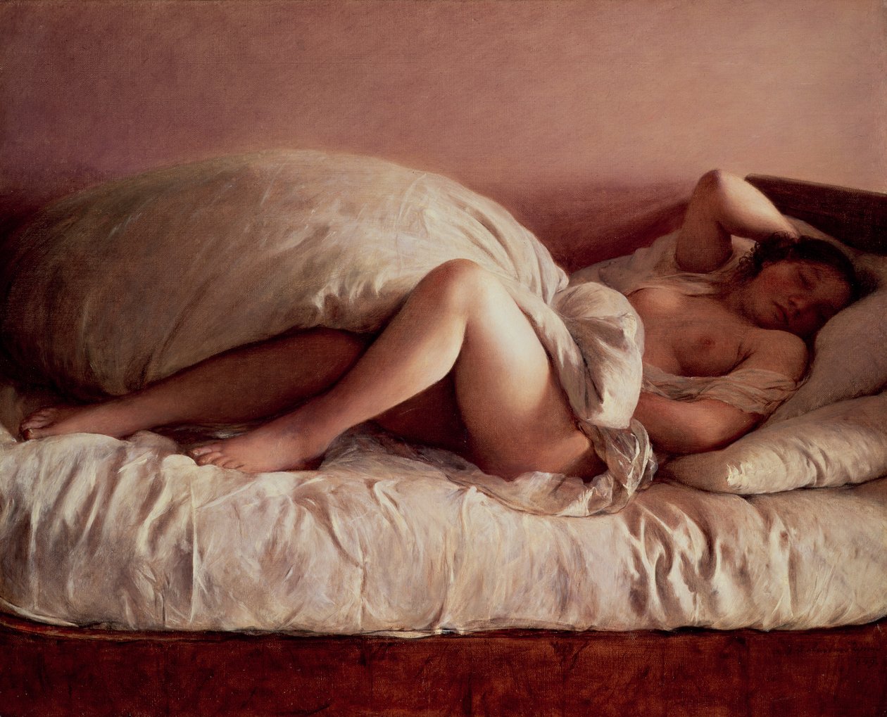 Femme endormie - Johann Baptist Reiter