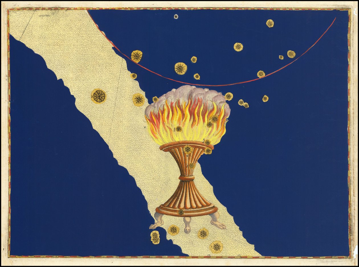 Carte céleste de 1603 de la constellation de l