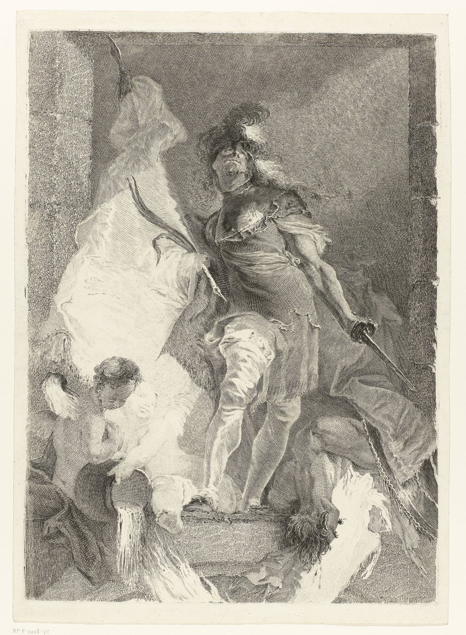 Saint Florian en guerrier avec une palme de victoire - Johann Beheim