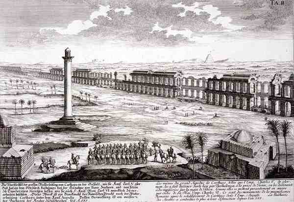 Ruines du grand aqueduc de Carthage, de 