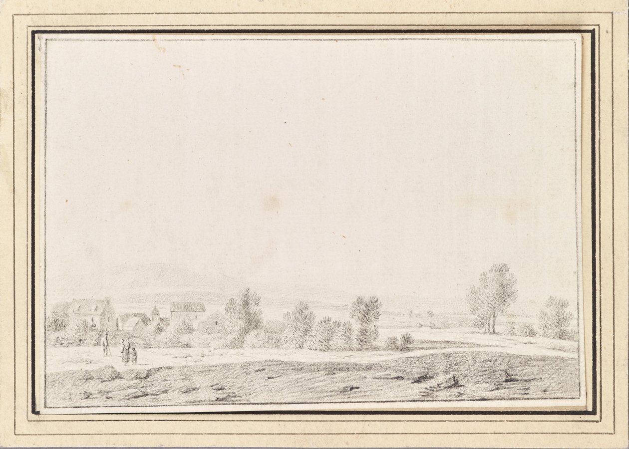 Paysage avec village - Johann Christian Brand