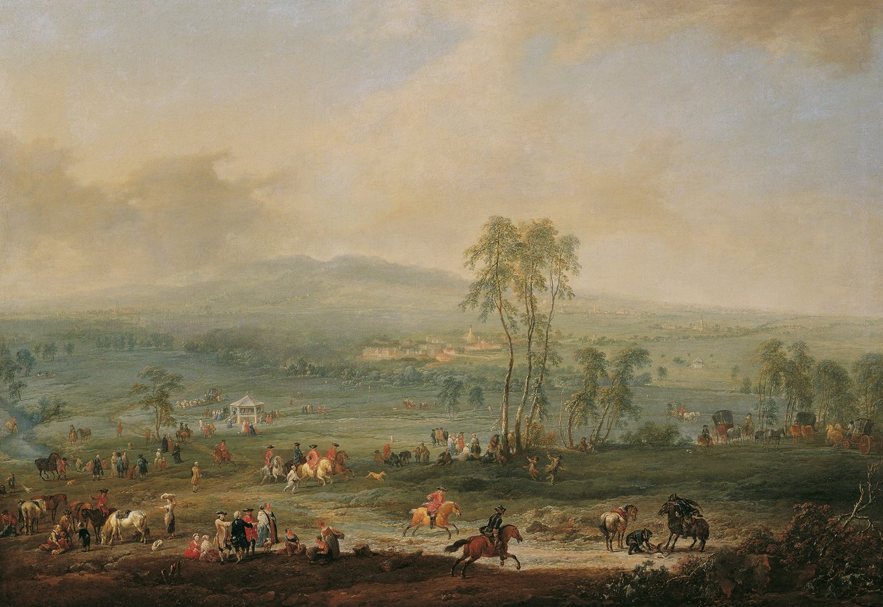Laxenburg depuis la Schneiderau vers Guntramsdorf et Mödling - Johann Christian Brand