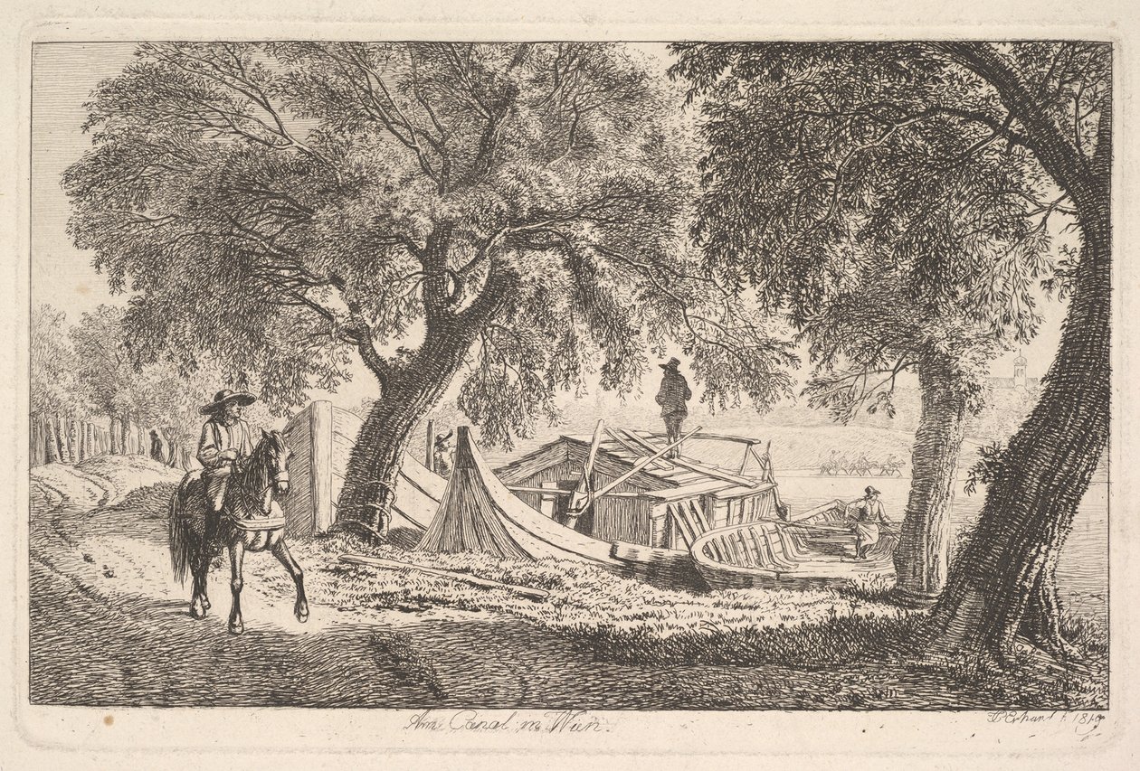 Sur le canal à Vienne - Johann Christian Erhard