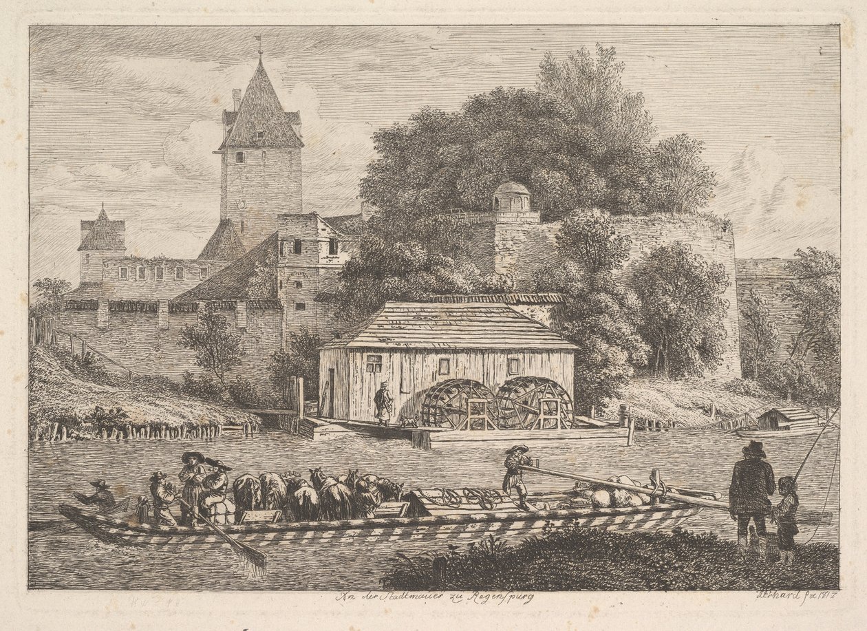 Le Mur de la ville de Regensberg, 1817 - Johann Christian Erhard