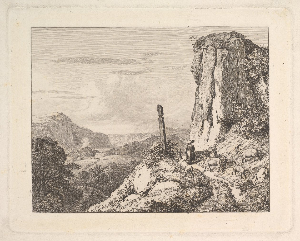 Jeune femme avec six chèvres, 1815 - Johann Christian Erhard