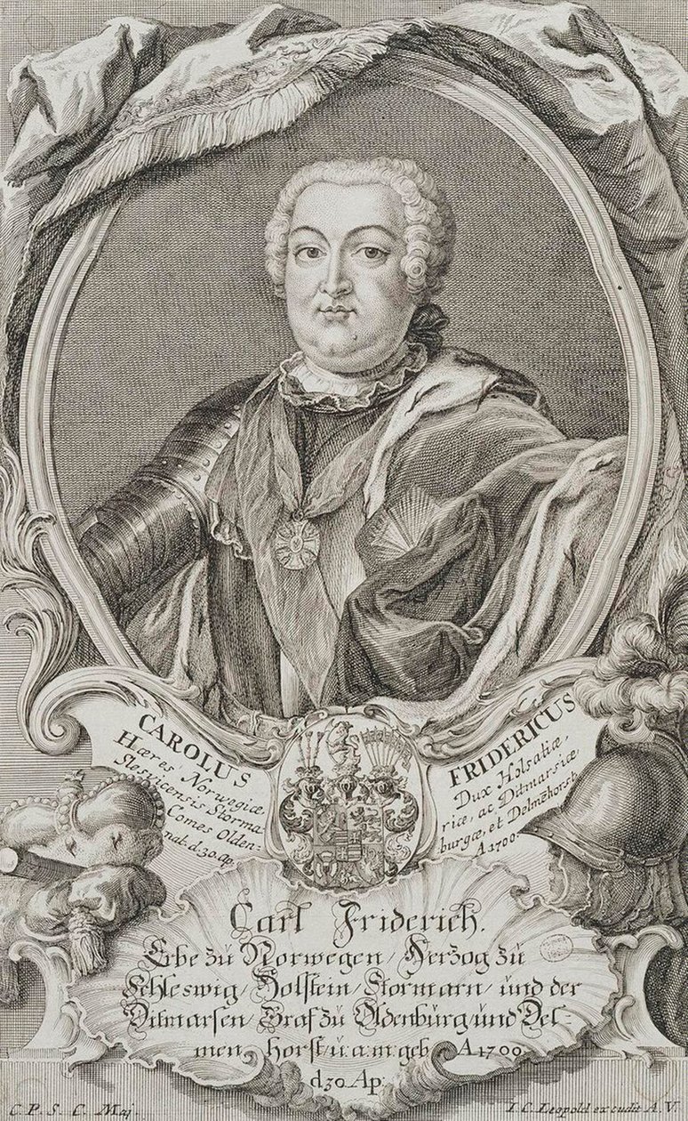 Portrait du duc Charles Frédéric de Holstein-Gottorp 1700-1739, milieu du 18e siècle - Johann Christian Leopold