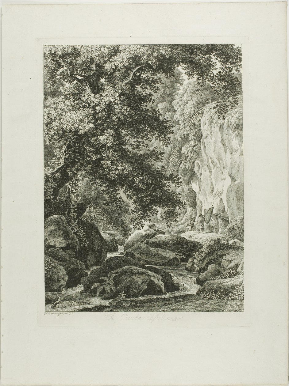 À Civita Castellana, de Malerisch Radierte Prospekte aus Italien - Johann Christian Reinhart