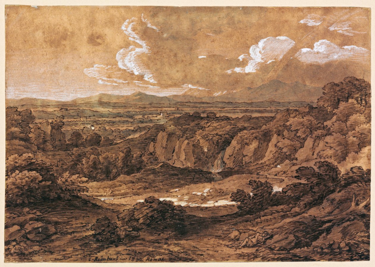 Paysage forestier rocheux - Johann Christian Reinhart