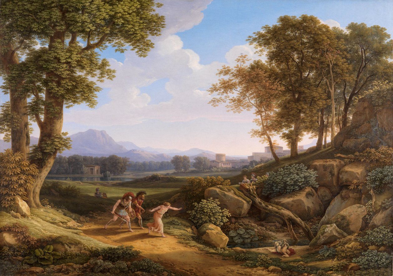 Paysage classique avec Archémore et Hypsipyle - Johann Christian Reinhart