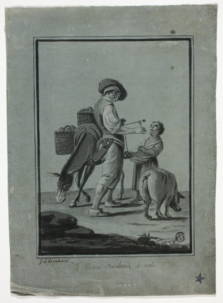 Paysan colporteur de pommes - Johann Christian Reinhart