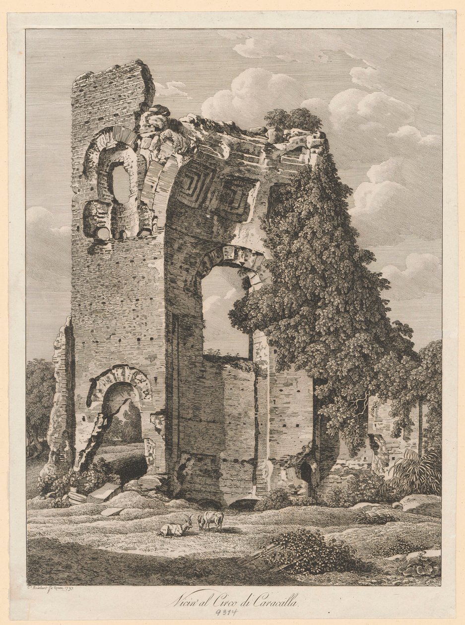 Paysage - Près du cirque de Caracalla - Johann Christian Reinhart