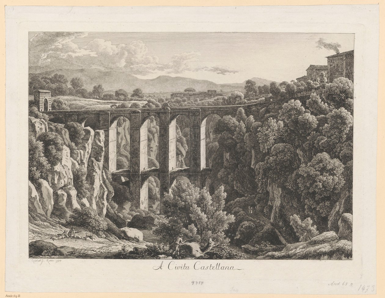 Paysage avec aqueduc - Civita Castellana - Johann Christian Reinhart