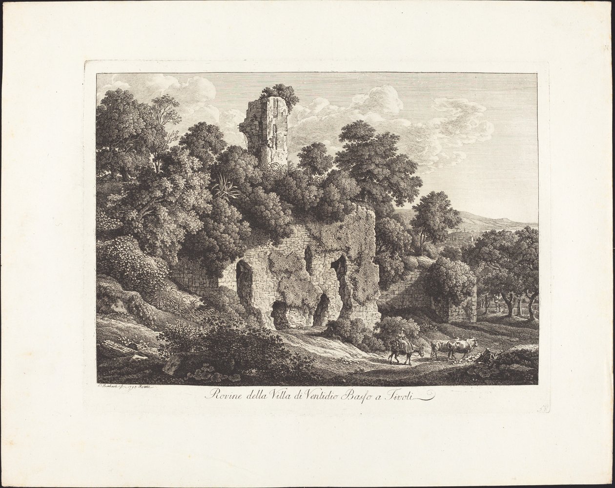 Ruines de la Villa de Ventidio Basso à Tivoli - Johann Christian Reinhart