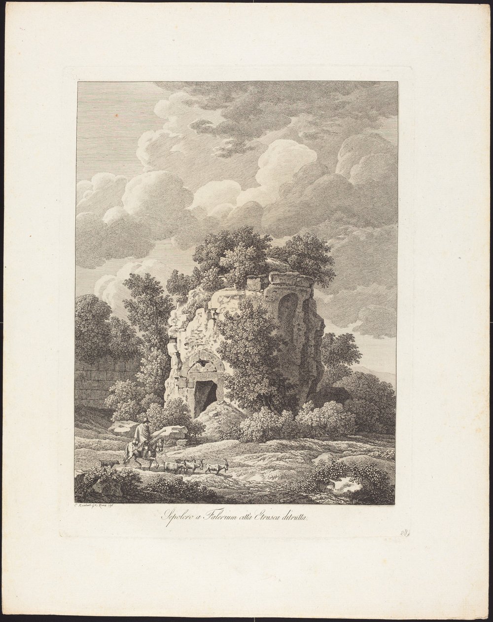 Tombeau à Falerium, cité étrusque détruite - Johann Christian Reinhart