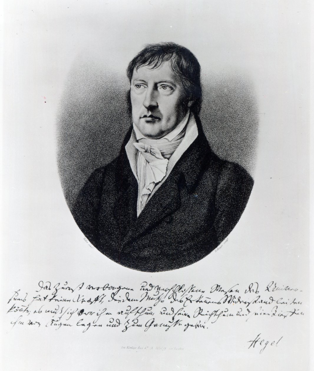 Georg Wilhelm Friedrich Hegel, gravé par F.W Bollinger, vers 1825 - Johann Christian Xeller