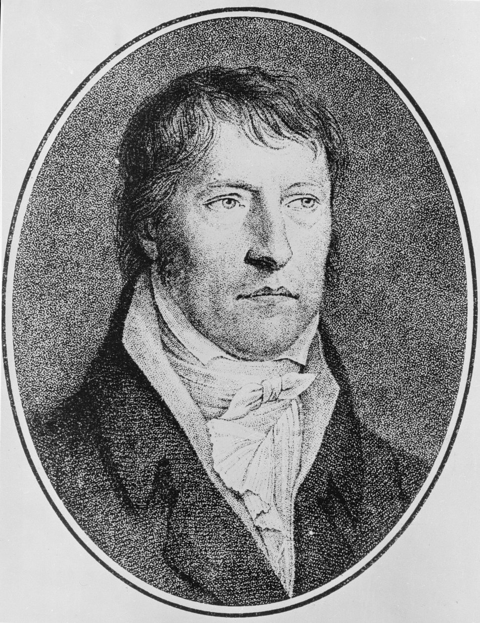 Portrait de Georg Wilhelm Friedrich Hegel, philosophe allemand, gravé par F.W. Bollinger - Johann Christian Xeller