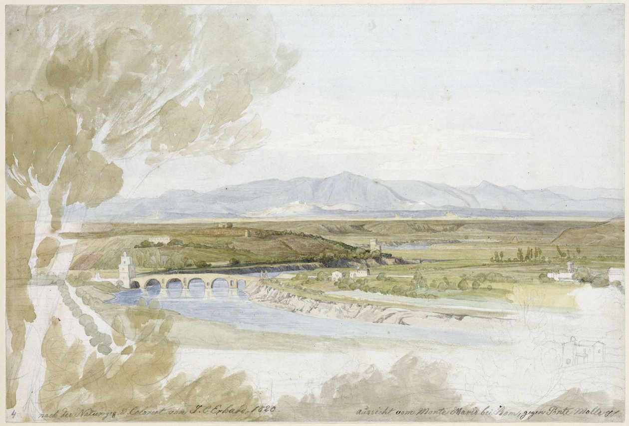 Vue depuis le Monte Mario - Johann Christoph Erhard