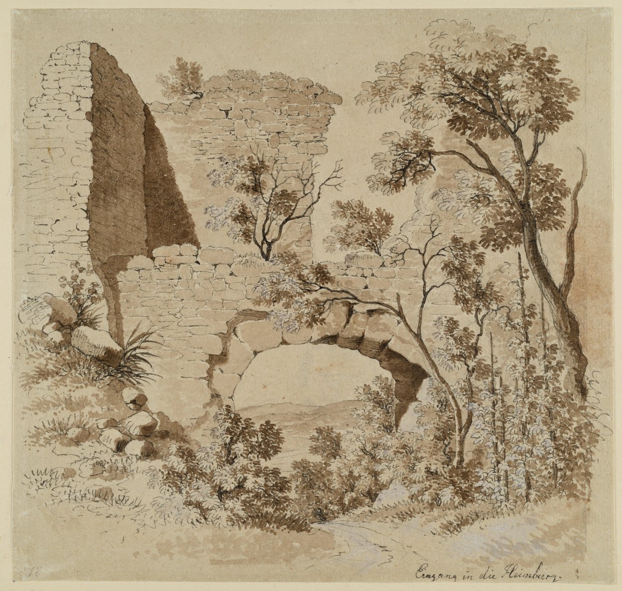 Entrée dans les ruines de Heimburg - Johann Christoph Erhard