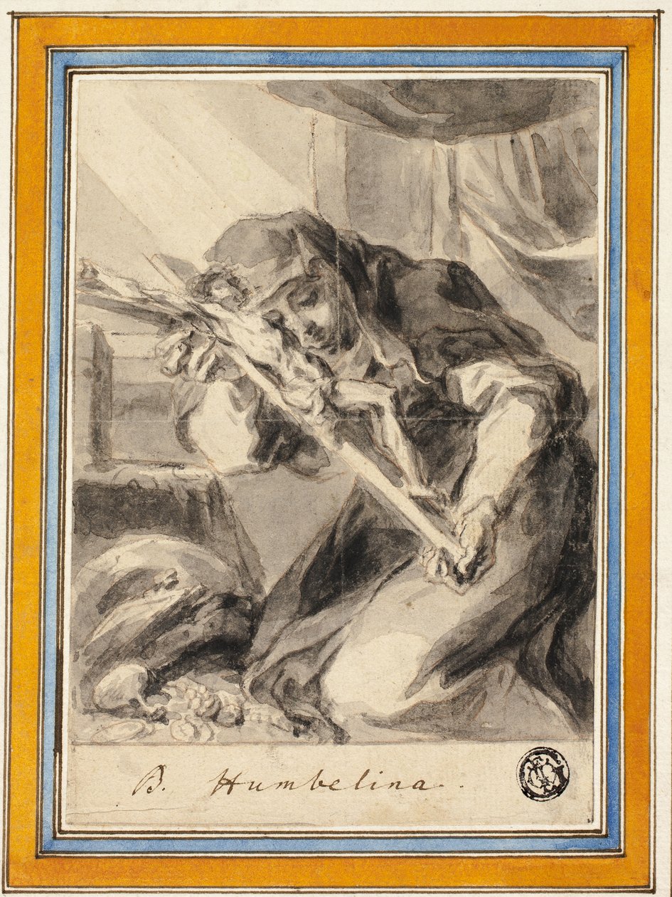 Beata Humbelina avec crucifix, vers 1700 - Johann Christoph Lischka