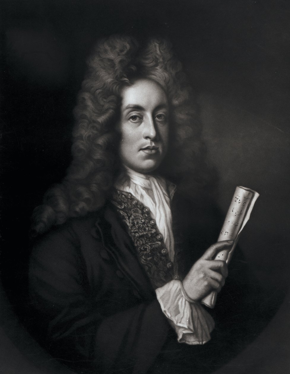 Portrait de Henry Purcell gravé par George J. Zobel - Johann Closterman